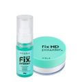 Kit Vizzela Fix Grip Hd Powder Translúcido Primer Pó (2 produtos)