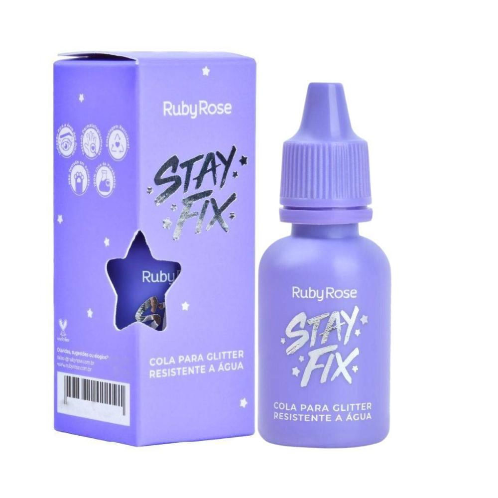 Cola Para Glitter Ruby Rose Stay Fix Resistente À Água 10ml