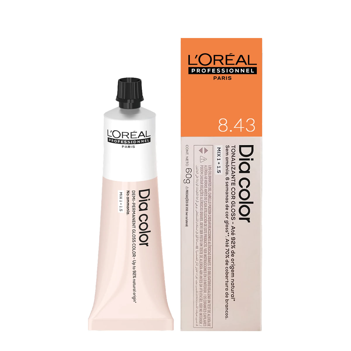 L'Oréal Professionnel Dia Color 8.43 Louro Claro - Tonalizante 60g