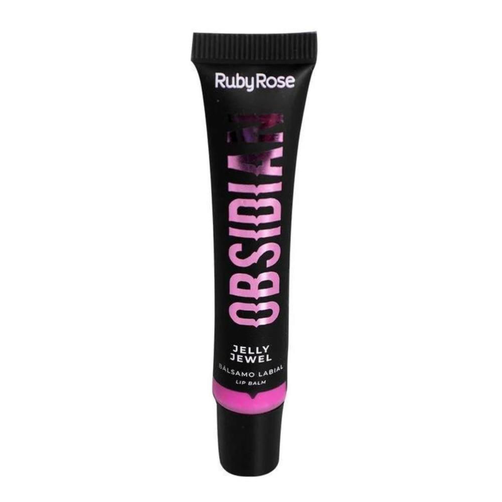 Lip Balm Ruby Rose Obsidian Jelly Jewel Rhodonite