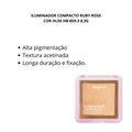 Iluminador Compacto Ruby Rose Cor Hl50 8,3g