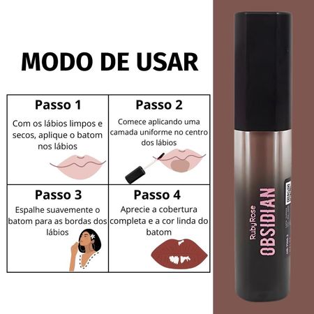 Batom-Líquido-Ruby-Rose-Obsidian-Crème-Lip--7