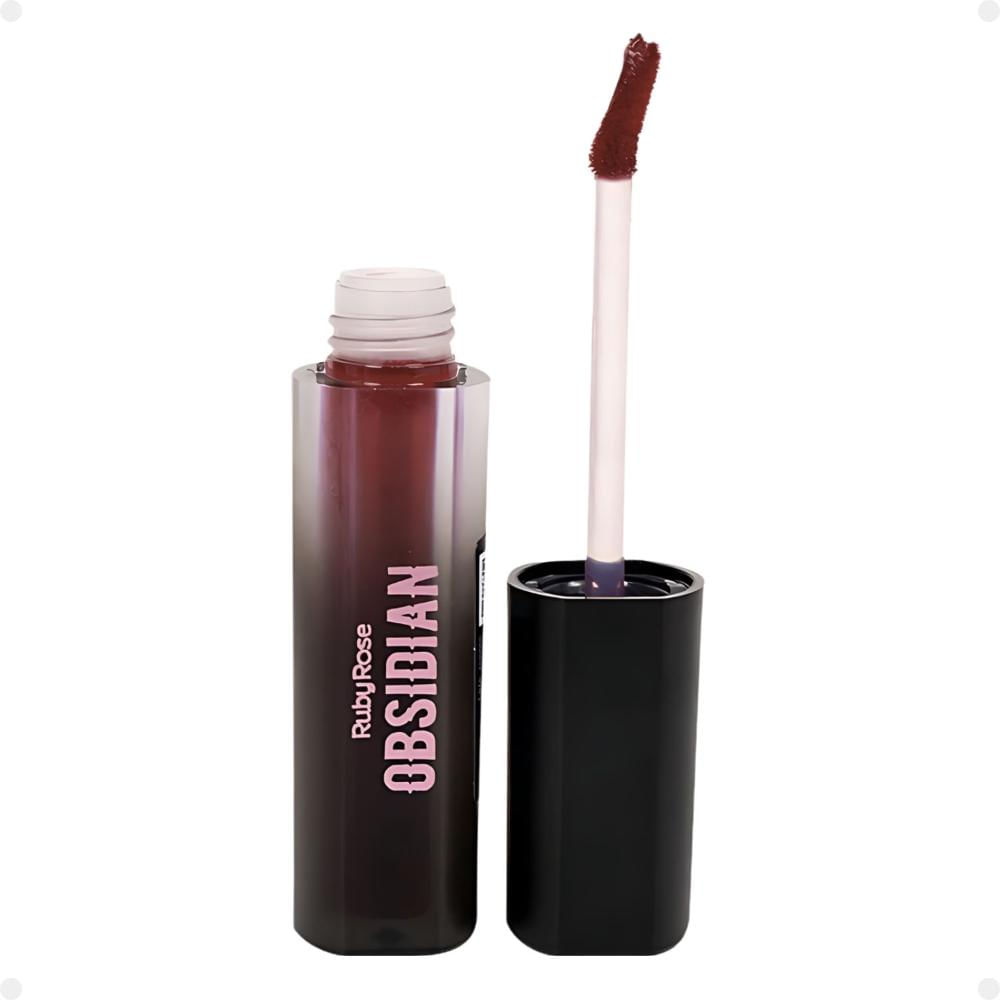 Batom Líquido Ruby Rose Obsidian Crème Lip Ocl04
