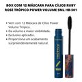 Box Com 12 Máscara Para Cílios Ruby Rose Trópico Power Volume 5g