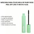 Máscara Para Cílios Melu By Ruby Rose Peel Off Like It