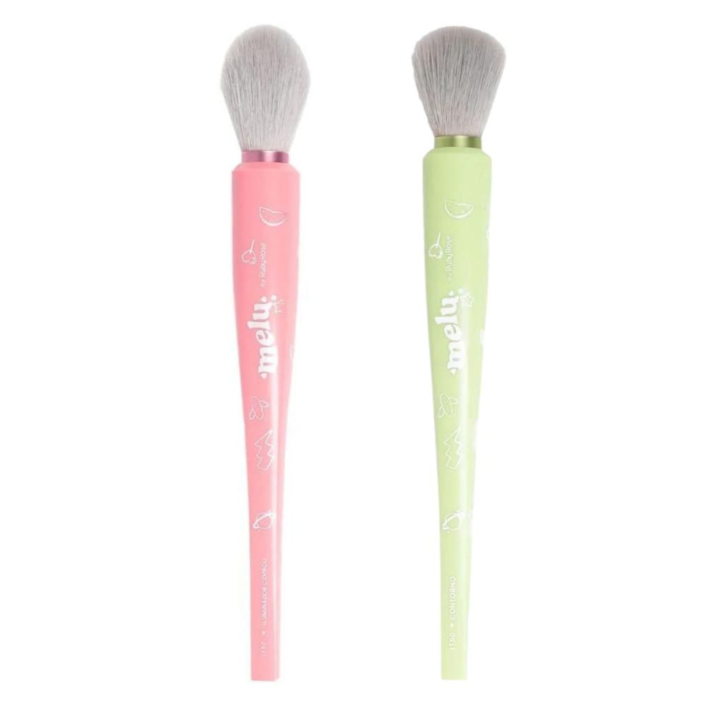 Kit  Melu By Ruby Rose - Pincel Para Iluminador + Pincel Para Contorno