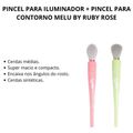 Kit  Melu By Ruby Rose - Pincel Para Iluminador + Pincel Para Contorno