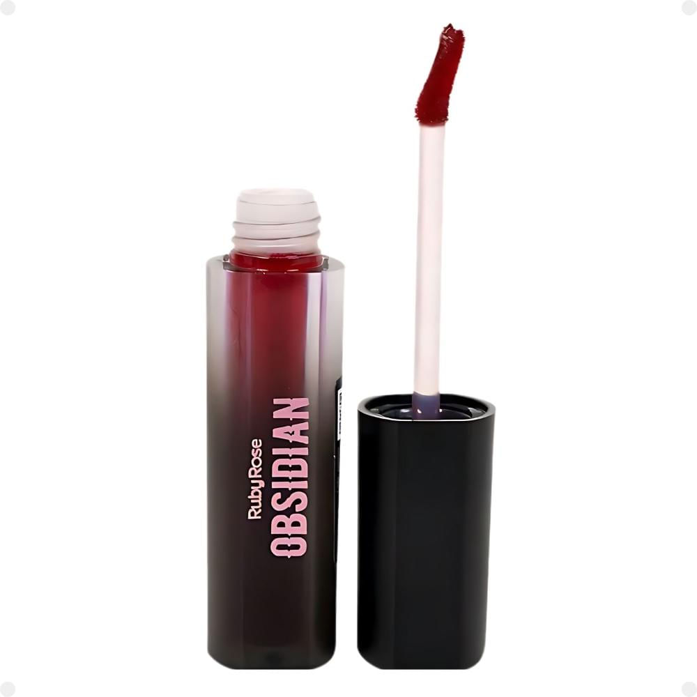 Batom Líquido Ruby Rose Obsidian Crème Lip Ocl06