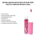 Batom Liquido Matte Melu By Ruby Rose Frutilly Cm04 3,5ml