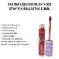 Batom Líquido Ruby Rose Stay Fix Bellatrix 3,2ml