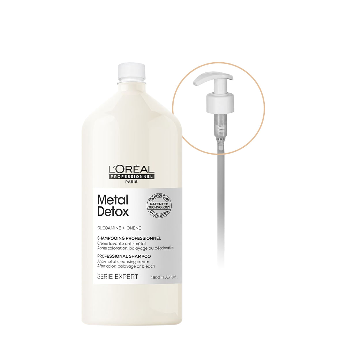 Kit L'Oréal Professionnel Metal Detox Shampoo Válvula Pump (2 produtos)