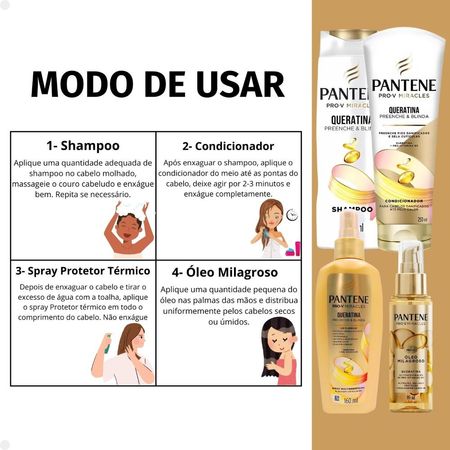 Kit-Pantene-Pro-V-Miracles-Queratina:-Shampoo-300ml,-Condicionador-250ml,-Spray-e-Óleo--7