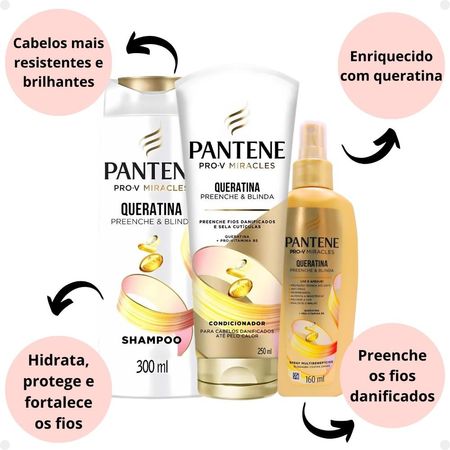 Kit-Pantene-Pro-V-Miracles-Queratina:-Shampoo-300ml,-Condicionador-250ml-e-Spray--2