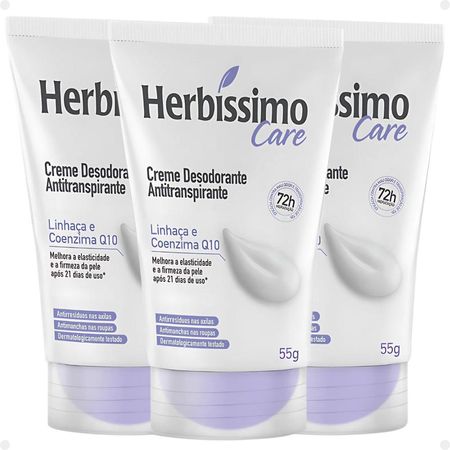 Kit-Herbíssimo-Care-Linhaça-e-Coenzima-Q10:-3-Cremes-Desodorante-55g--1