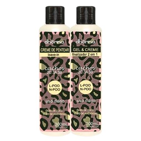 Duo-Creme-de-Pentear-e-Gel-Creme-Cachos-300mL---Dhonna-|-Duo-Essencial-para-Cachos-Incríveis--1