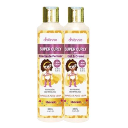 Duo-Infantil-Creme-de-Pentear-e-Gel-Creme-Super-Curly---Dhonna-|-Cachos-Definidos-o-Dia-Todo--1