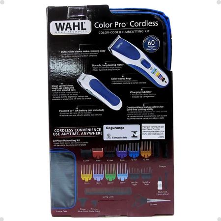 Kit-Máquina-De-Corte-+-Acabamento-Wahl-Color-Pro-Cordless-22-Pieces-Bivolt--6