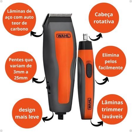 Kit-Máquina-De-Corte-+-Aparador-De-Pelos-Wahl-ComboCut-22-Pieces-220v--2