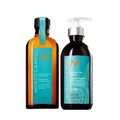 Kit Moroccanoil - Óleo Original 100ml + Creme de Cachos 300ml