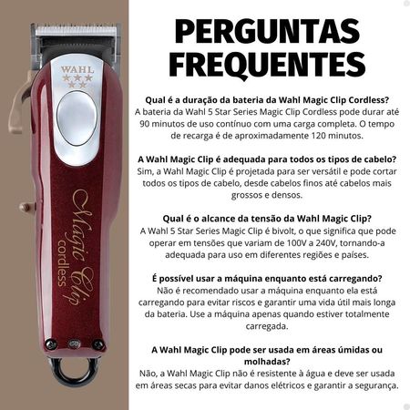 Máquina-De-Corte-Wahl-5-Star-Series-Magic-Clip-Cordless-Bivolt--7