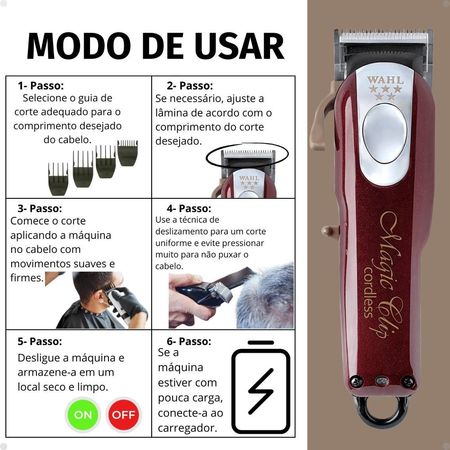 Máquina-De-Corte-Wahl-5-Star-Series-Magic-Clip-Cordless-Bivolt--6