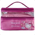 Necessaire Organizadora Transparente Hello Kitty by Klass Vough Rosa