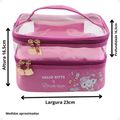 Necessaire Organizadora Transparente Hello Kitty by Klass Vough Rosa