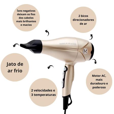 Secador-Kiss-New-York-Tourmaline-Ion-Dourado-2000w-220v--3