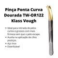 Klass Vough Pinça Ponta Curva Dourada Tw-or122