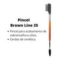 Pincel Klass Vough Brown Line Para Acabamento de Sobrancelha e Cílios 35