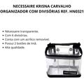 Necessaire Klass Vough Krisna Carvalho Organizador Com Divisórias Ref. Hn0321