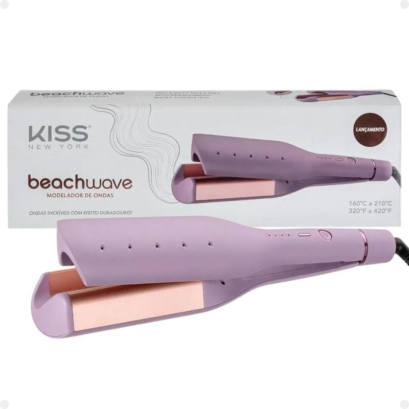 Modelador de Ondas Kiss New York Beachwave Lilás Bivolt - Época