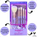 Kit de Pincéis com Necessaire Hello Kitty By Klass Vough Essential Beauty Brush Set Kthk-01