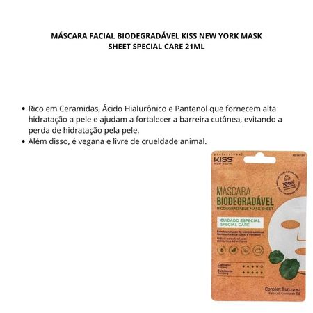 Máscara-Facial-Biodegradável-Kiss-New-York-Mask-Sheet-Special-Care-21ml--4