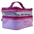 Necessaire Organizadora Transparente Hello Kitty by Klass Vough Lilás Kchk-01l
