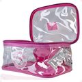 Necessaire Retangular Transparente Hello Kitty by Klass Vough Rosa Kchk-07