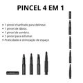 Pincel 4 em 1 Belliz Para Olhos e Boca Cód.998