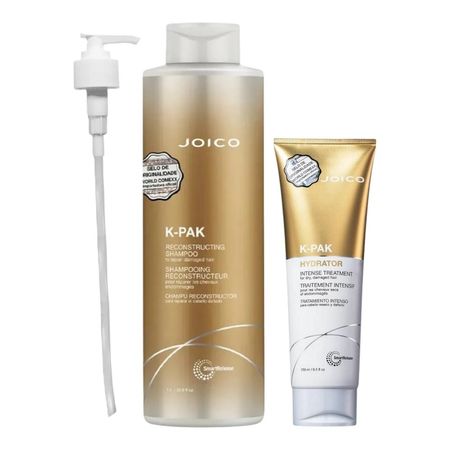 Kit-Joico-K-Pak---Shampoo-1L-+-Máscara-Hydrator-250ml-+-Válvula-Pump--1
