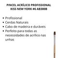 Pincel Acrílico Profissional Kiss New York #6 Ab300b