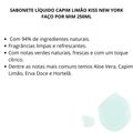 Sabonete Líquido Capim Limão Kiss New York Faço Por Mim 250ml