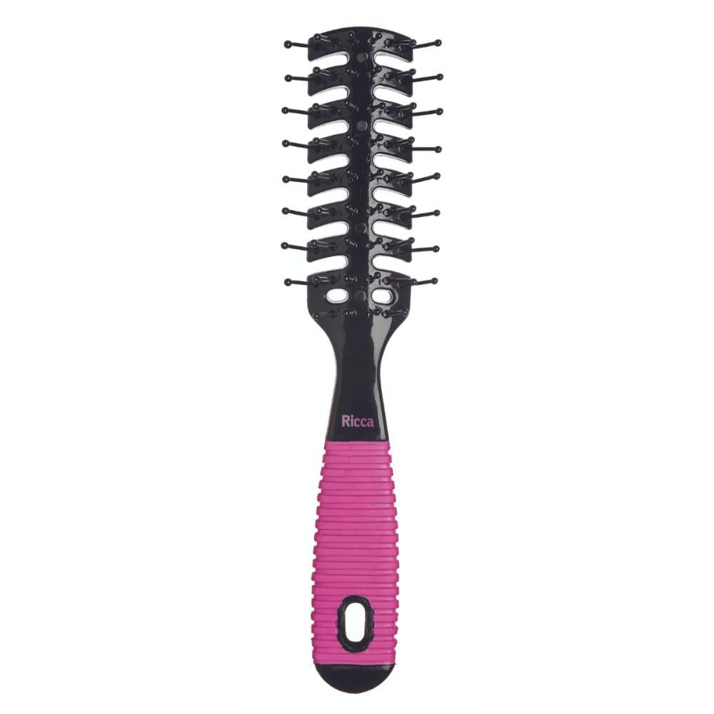 Escova Ventilada Ricca Black & Pink