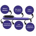 Escova Alisadora Ricca Flat Brush 4 Temperaturas Bivolt