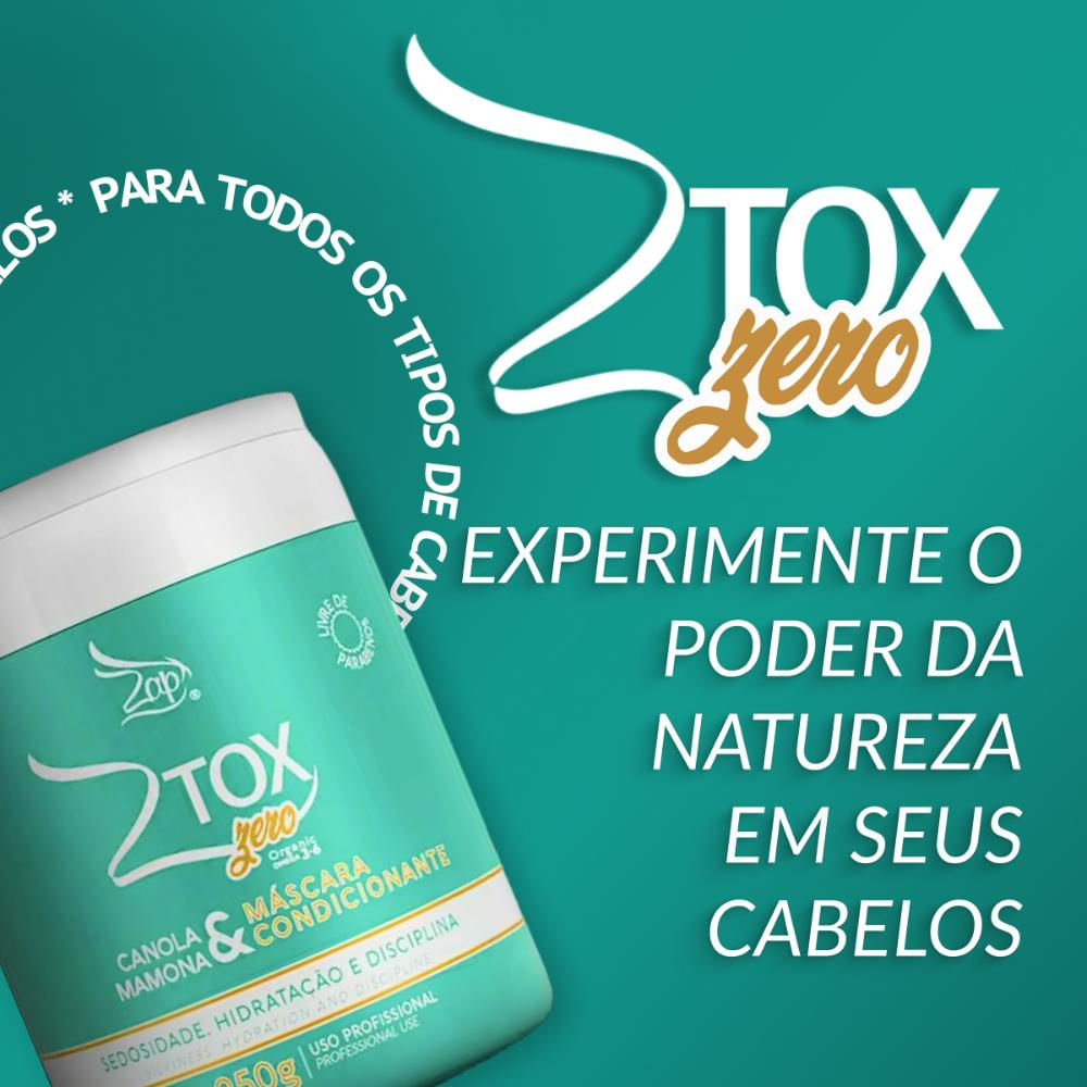 Zap Ztox Zero Orgânico Canola e Mamona Máscara Condicionante 950g