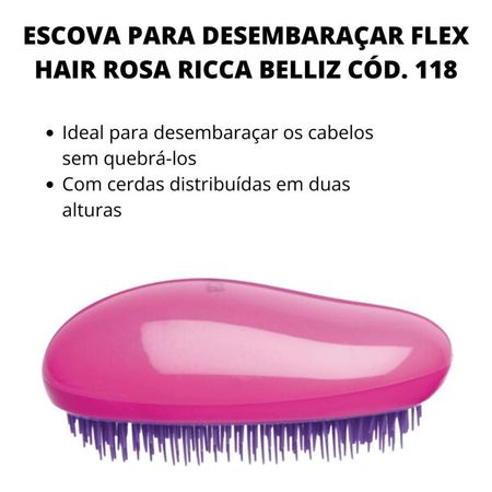Escova-Para-Desembaraçar-Flex-Hair-Rosa-Ricca-Belliz--2