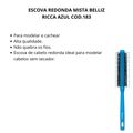 Escova Redonda Mista Belliz Ricca Azul