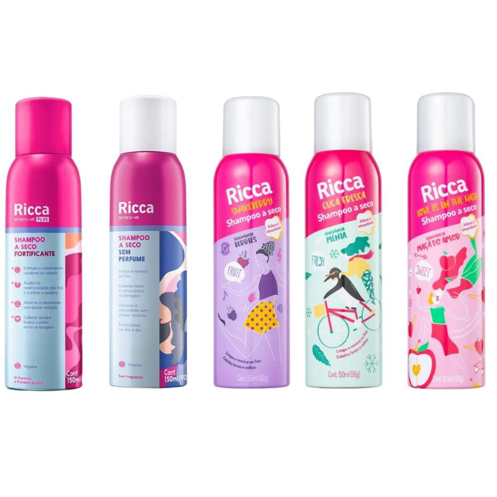 Kit Shampoo A Seco Ricca Belliz