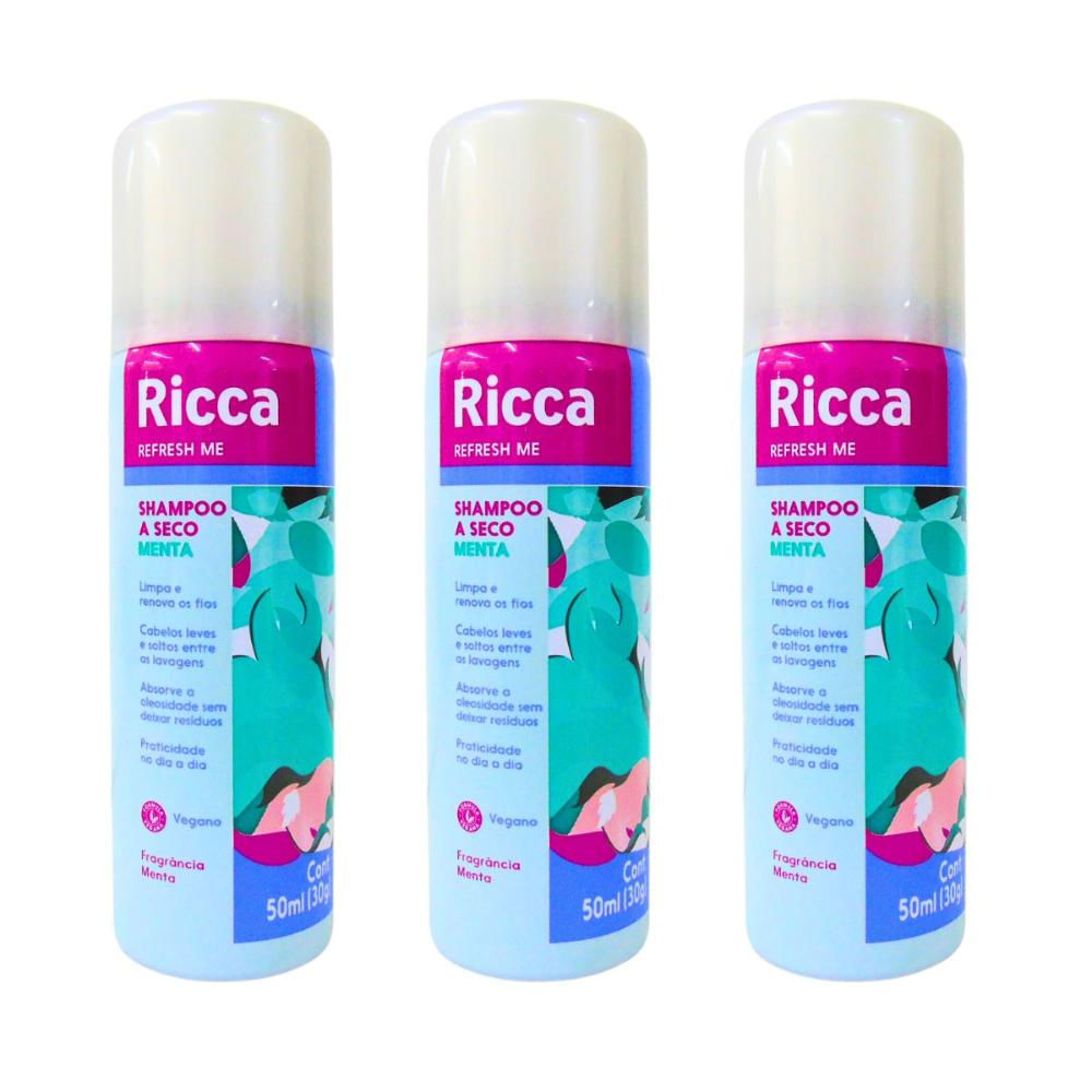 Kit Shampoo A Seco Ricca Refresh Me Menta