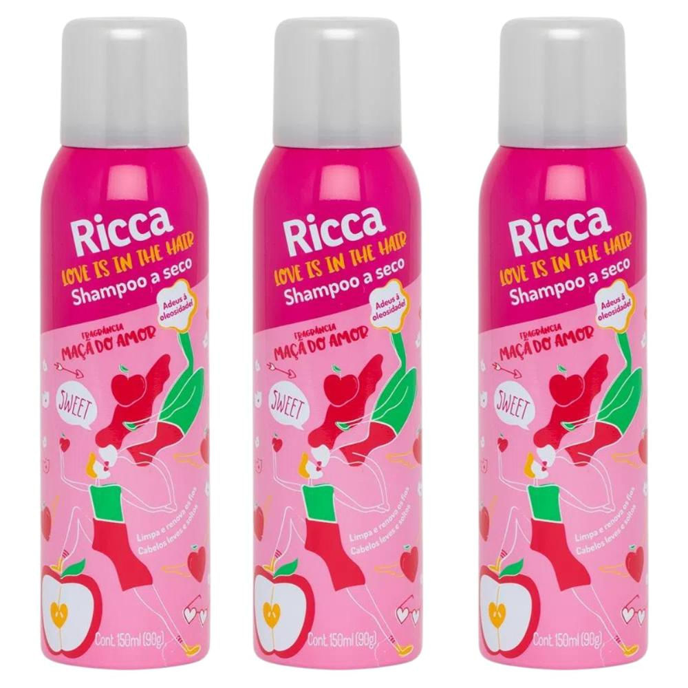 Kit Shampoo A Seco Belliz Ricca Maça do Amor