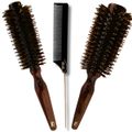 RIÈ Salon Pro Kit 2  Escova Premium Wood 47mm, 57mm + 1 Pente