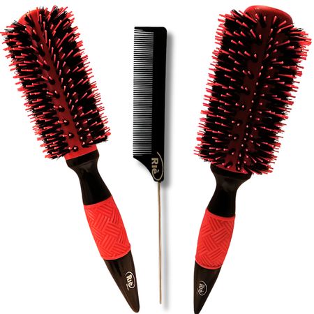 RIÈ-Salon-Pro-Kit--2-Escovas-Vulcan-Ceramic-57mm,-64mm-+1-Pente--1